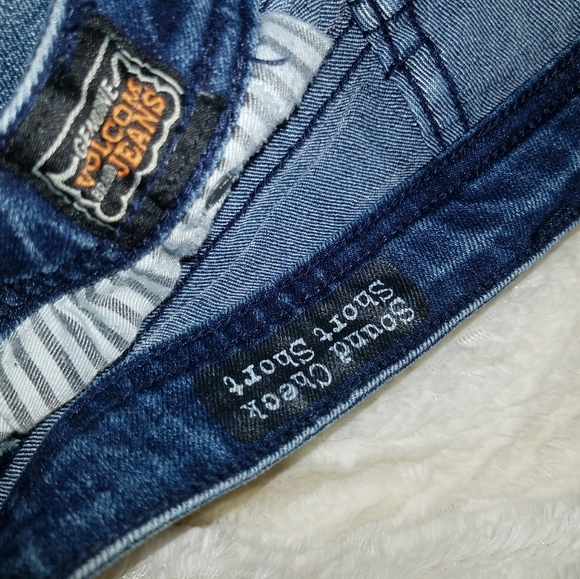 🖤 Shorts volcom sound check short cuffed stretchy dark jean 27 S M - Picture 2 of 6